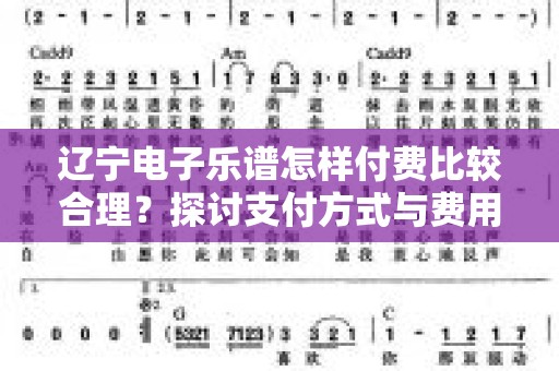 辽宁电子乐谱怎样付费比较合理？探讨支付方式与费用设置