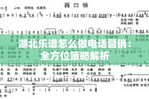 湖北乐谱怎么做电话营销：全方位策略解析