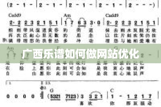 广西乐谱如何做网站优化