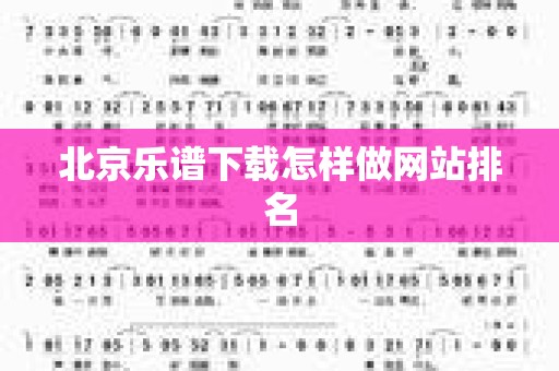 北京乐谱下载怎样做网站排名
