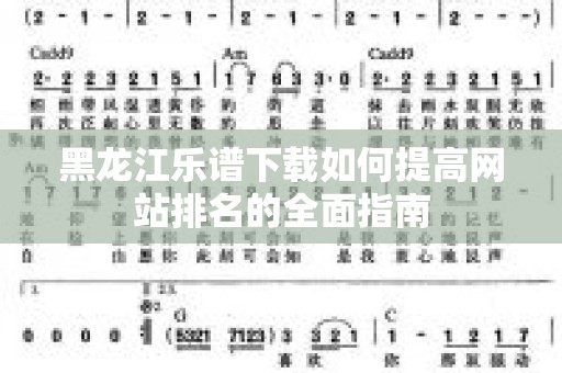 黑龙江乐谱下载如何提高网站排名的全面指南