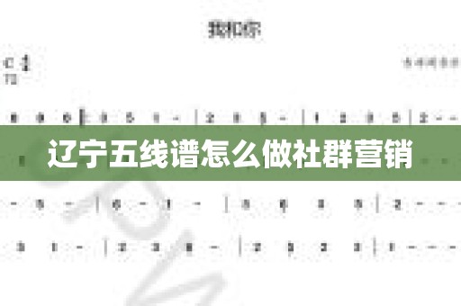 辽宁五线谱怎么做社群营销