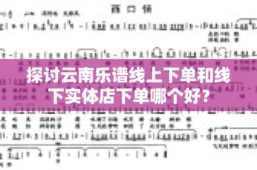 探讨云南乐谱线上下单和线下实体店下单哪个好？
