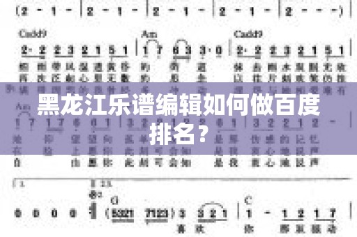 黑龙江乐谱编辑如何做百度排名？