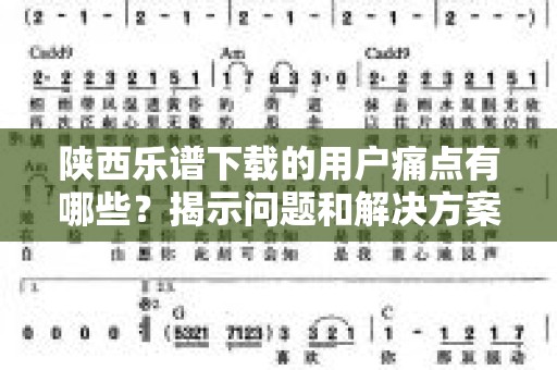 陕西乐谱下载的用户痛点有哪些？揭示问题和解决方案