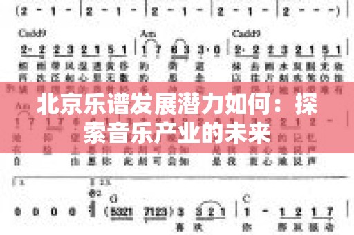 北京乐谱发展潜力如何：探索音乐产业的未来