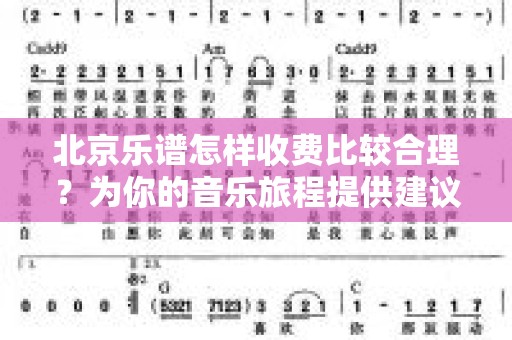 北京乐谱怎样收费比较合理？为你的音乐旅程提供建议