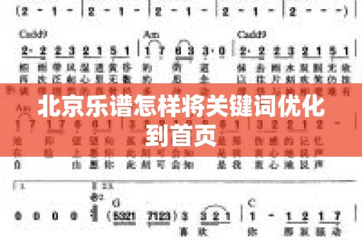 北京乐谱怎样将关键词优化到首页
